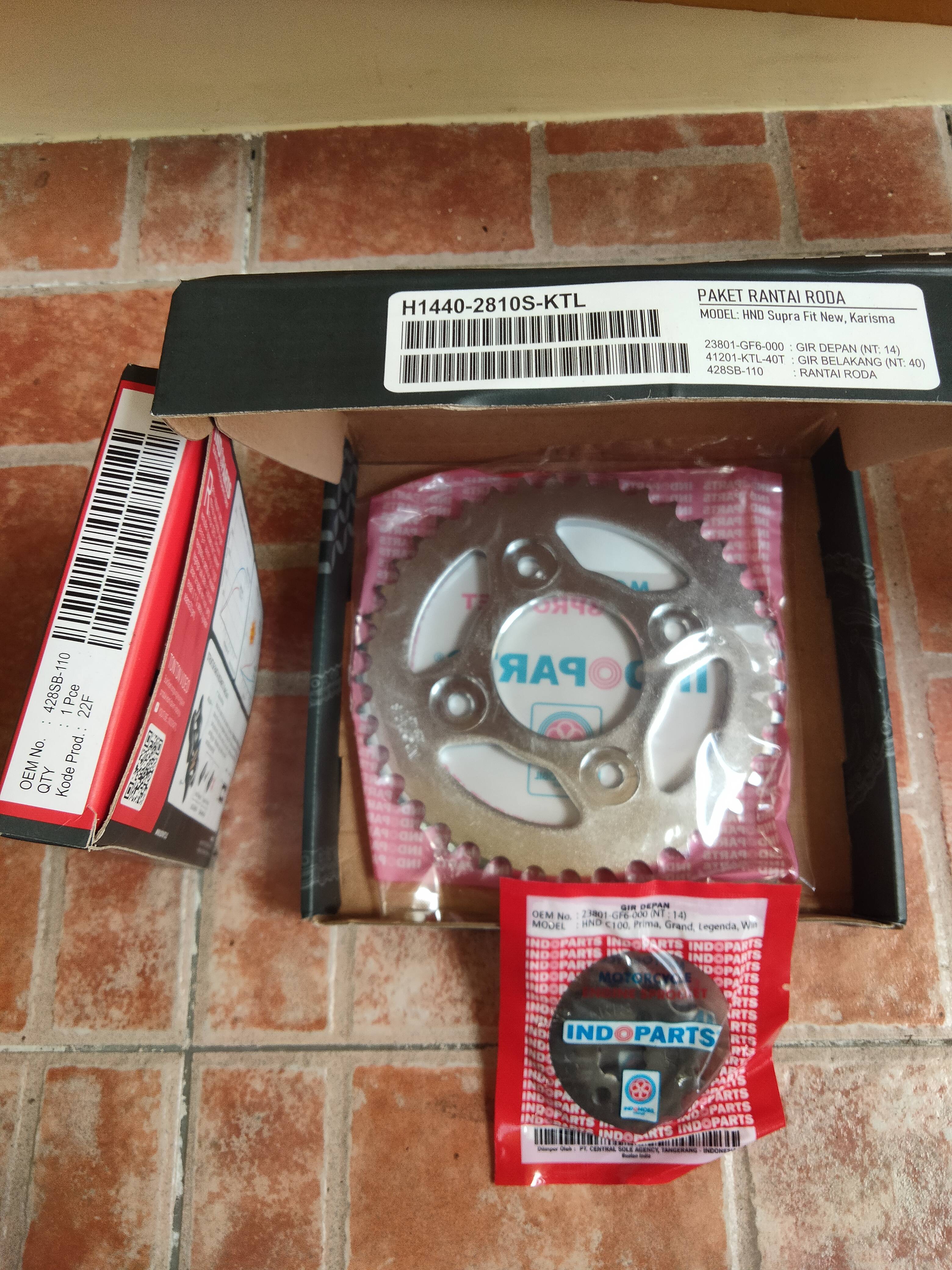 Gir Set Supra Fit New / Karisma / Revo / Supra X 125 (H1440-2810S-KTL) 428-110/40T/14T