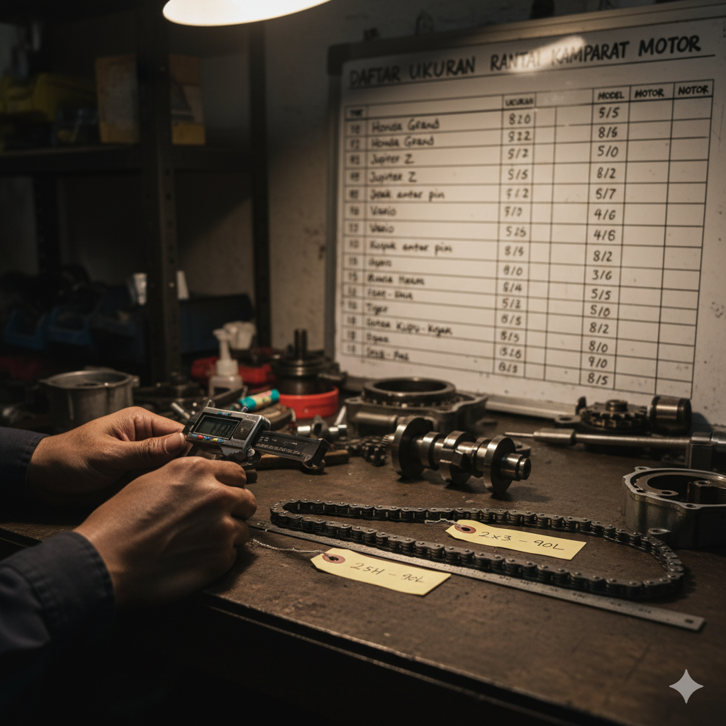 Jangan Sampai Salah Beli! Ini Panduan Lengkap Ukuran Rantai Kamprat Motor