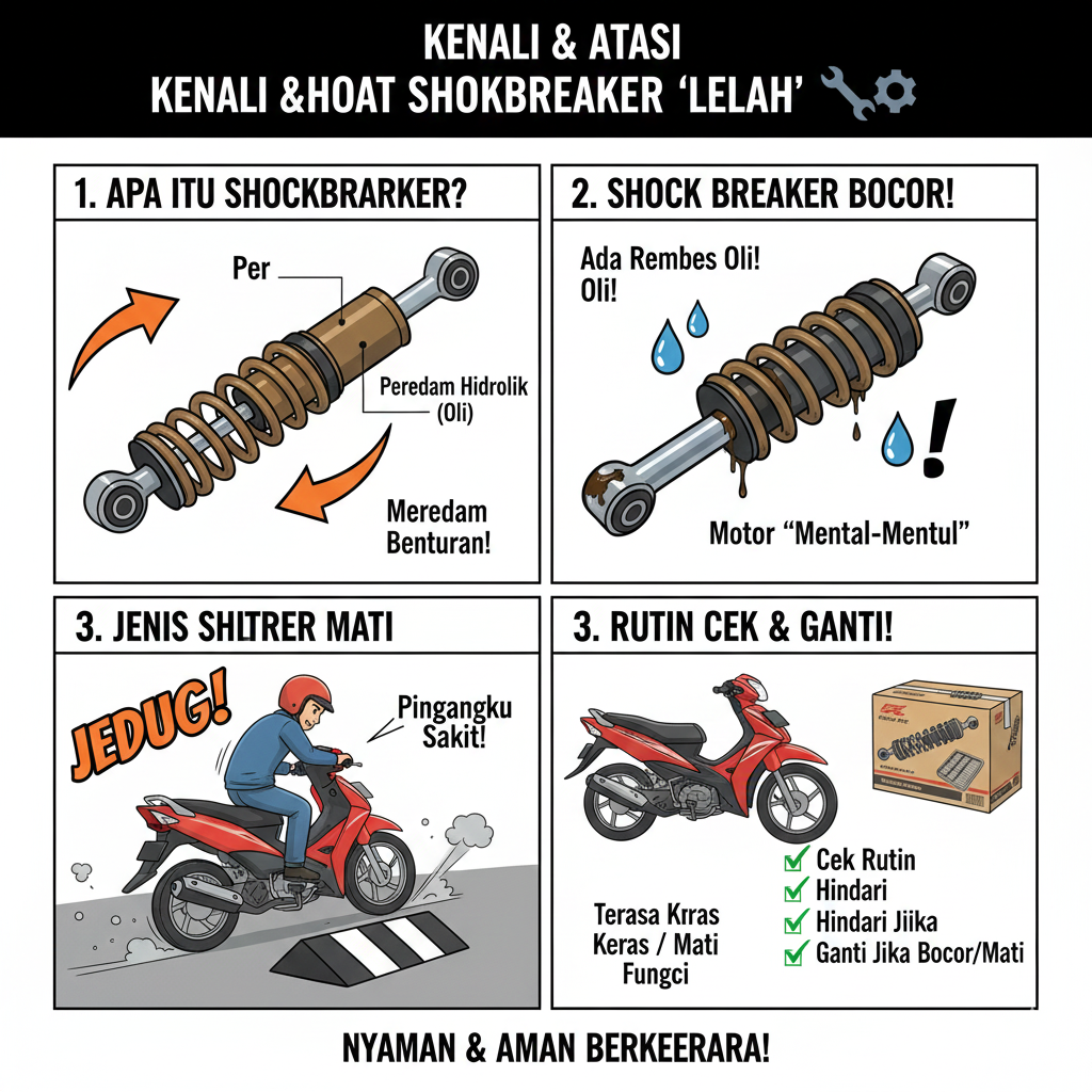 Motor Terasa Keras Kayak Gerobak? Ini Cara Cek Shockbreaker yang Mulai "Lelah"!