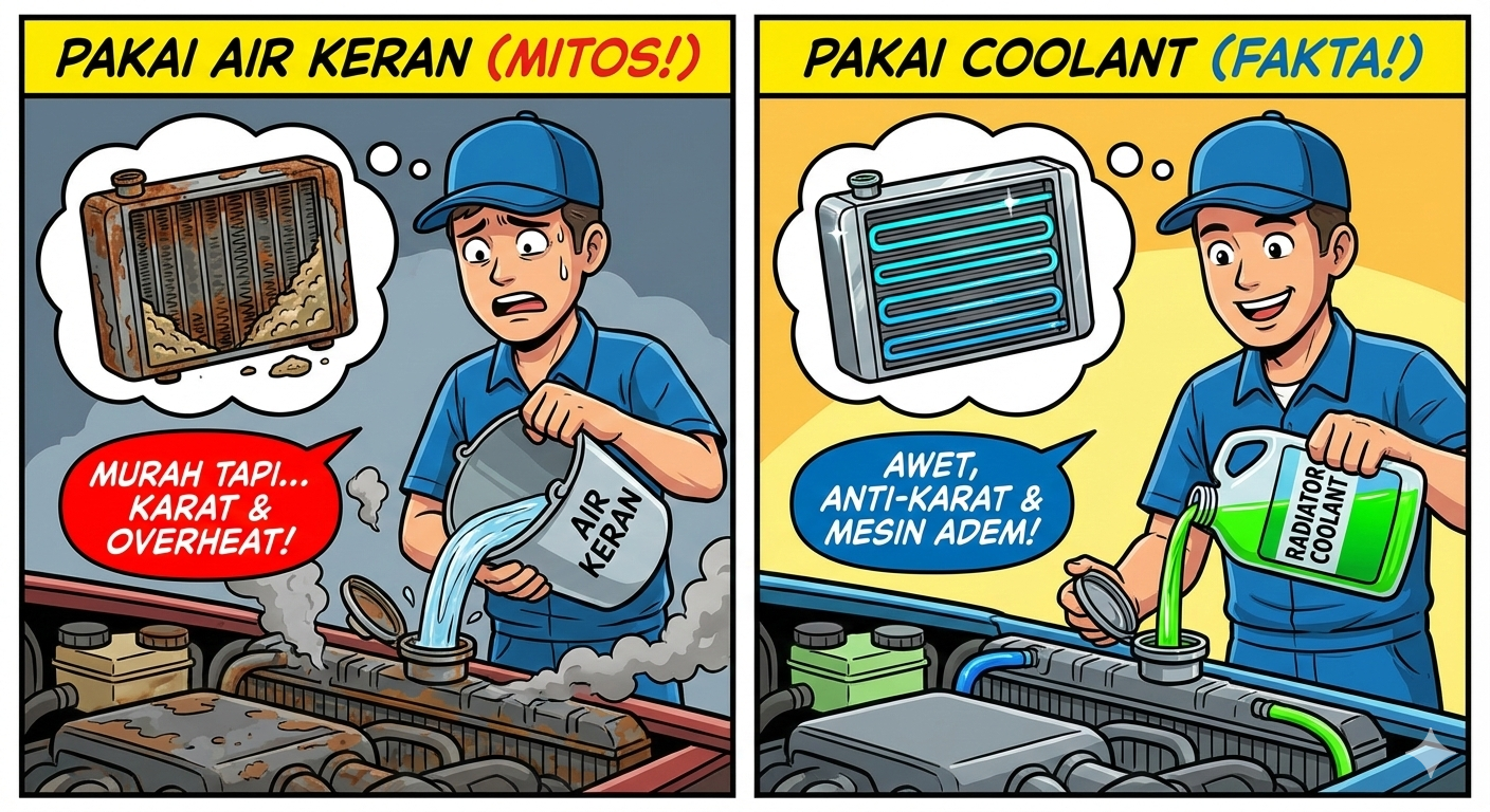 Lampu Indikator Suhu Menyala Merah? Ini Cara Merawat Radiator Biar Mesin Gak Overheat & Jebol! ✨