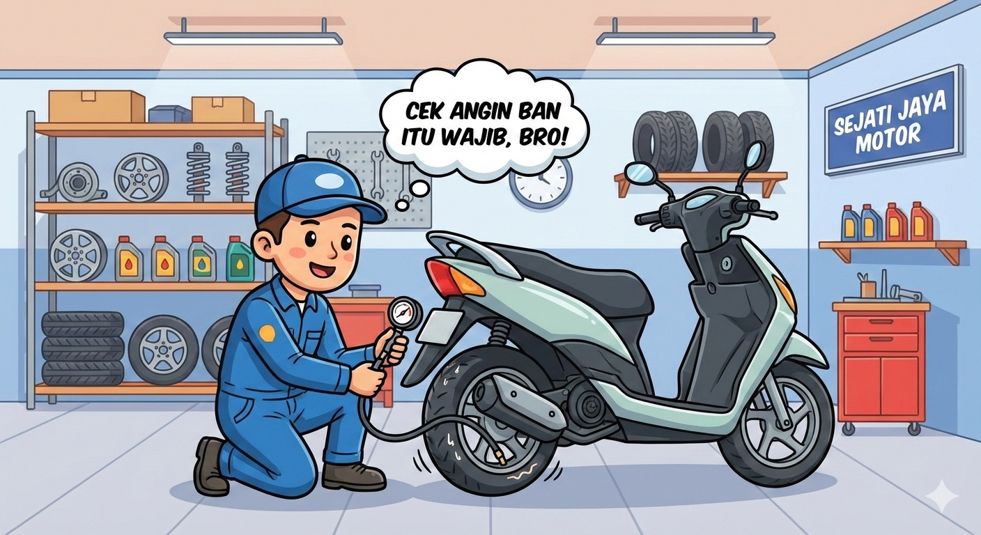 Awas Oleng, Gengs! Kenapa Sering Cek Angin Ban Itu Wajib Hukumnya Buat Anak Motor