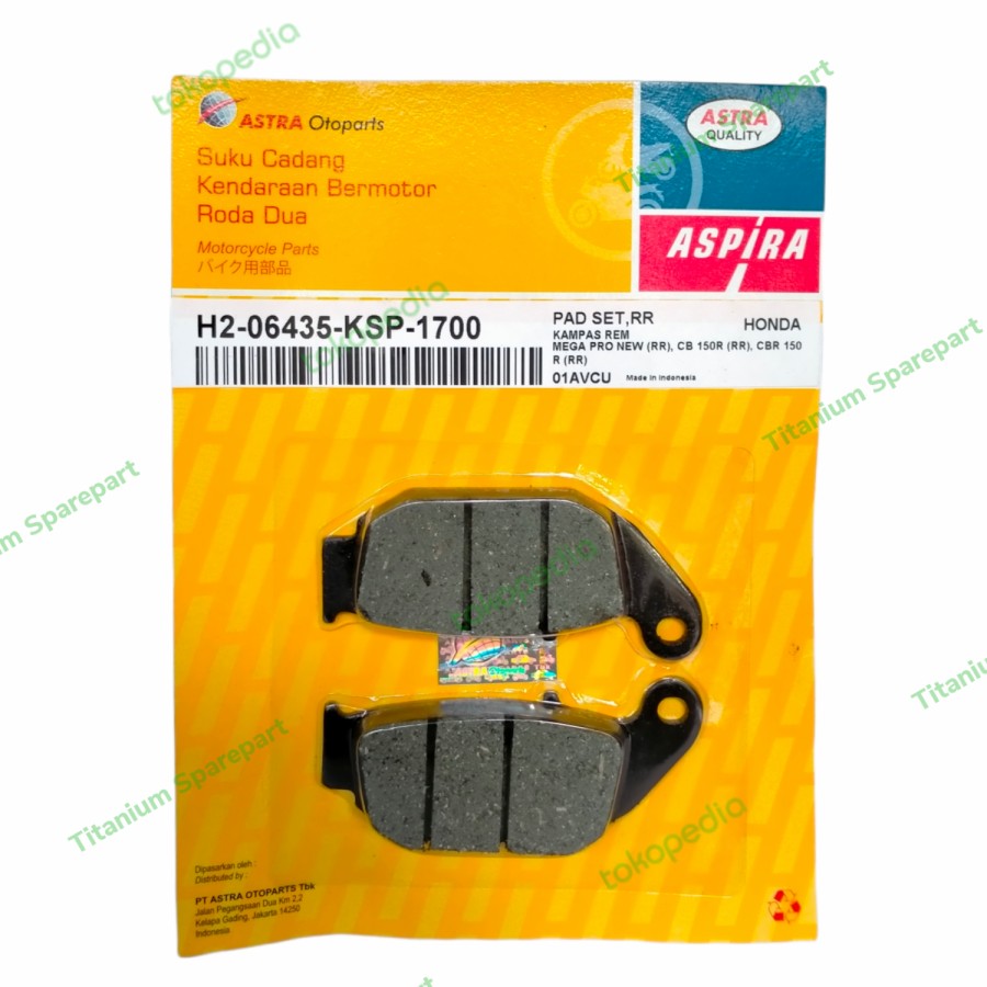 Kampas Cakram Belakang Megapro New 150 Monoshok / CB150R / CBR150R / CRF150 / Sonic / Supra GTR