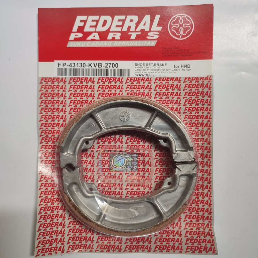 Kampas Rem Belakang Beat - FI - Pop - Street - ESP / Vario 110 - 125 - 150 / Scoopy / Spacy / Genio