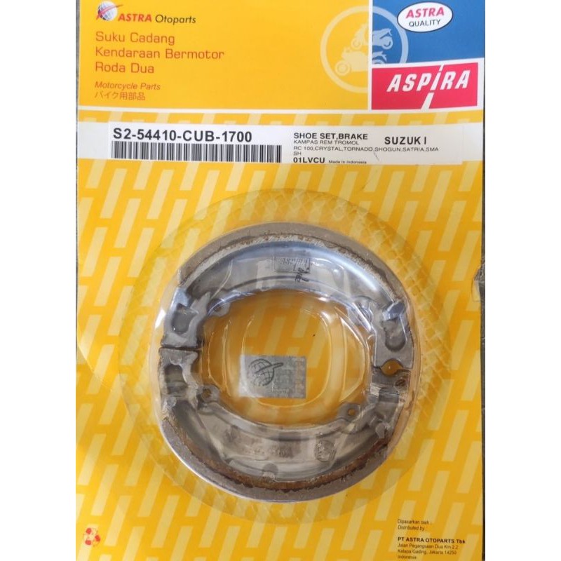Kampas Rem Belakang RC / A100 / Crystal / Bravo / TRS / Satria / Shogun 110 - 125 / Tornado / Smash - New / Kaze