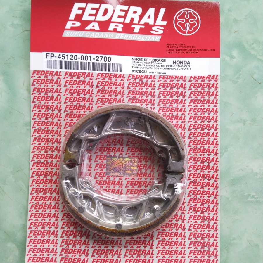 Kampas Rem Belakang GL100 / Grand / Legenda / Supra - Fit Lama / Win / C70