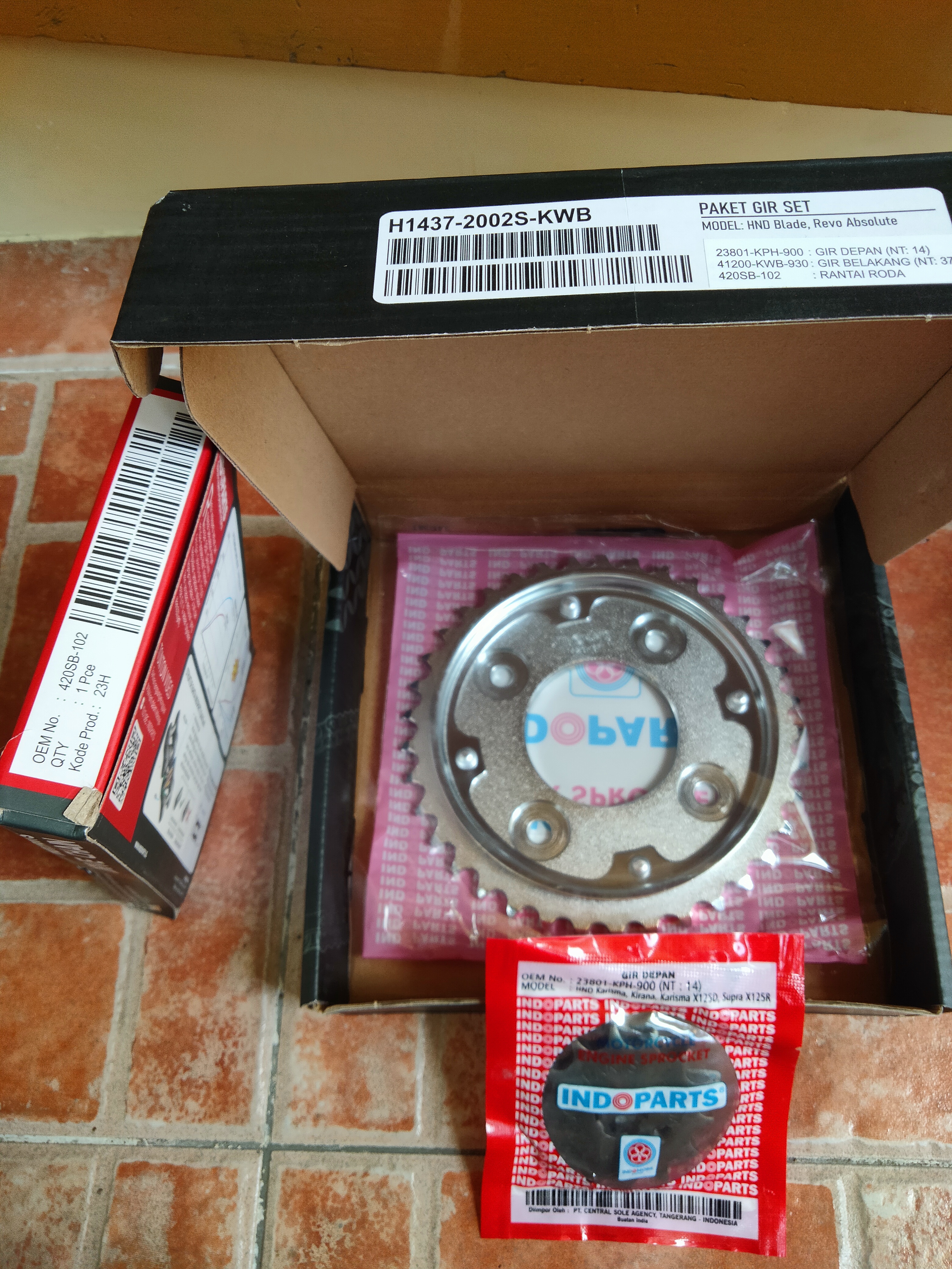 Gir Set Blade / Revo Absolute (H1437-2002S-KWB) 420-102/37T/14T